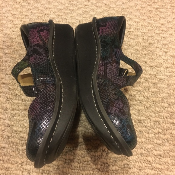 Alegria Multi-Color Leather Upper Slip Ons - Picture 3 of 6